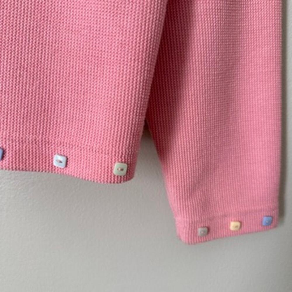 Christopher & Banks Cardigan Sweater Womens SMALL Pink Pastel Easter Spring - Picture 3 of 14